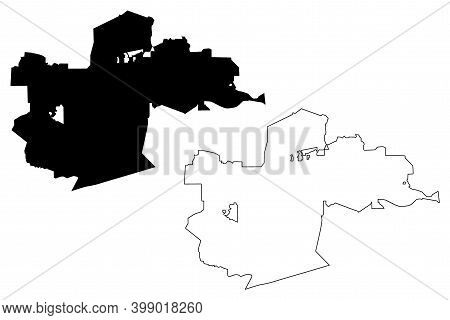 Simi Valley City, California (united States Cities, United States Of America, Usa City) Map Vector I