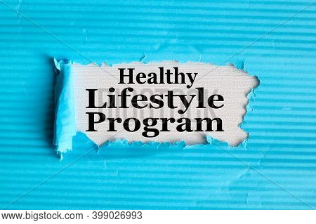 Medigap. Text On White Paper On Torn Blue Paper Background
