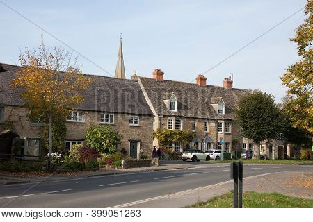 Houses In Bampton In West Oxfordshire In The Uk, Taken 19th October 2020