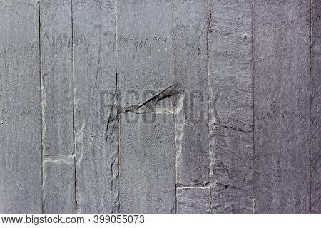 Grey Wall Tiles Imitating Brickwork. Modern Finishing Material. Gray Facade Facing Tiles, Imitating 