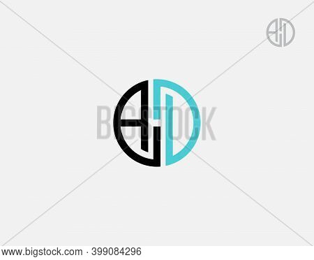 Letter Ahd Logotype On White Background In Vector Illustration