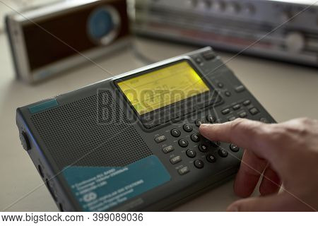 Old Multiband Radio Receiver With Short Wave And Long Wave
