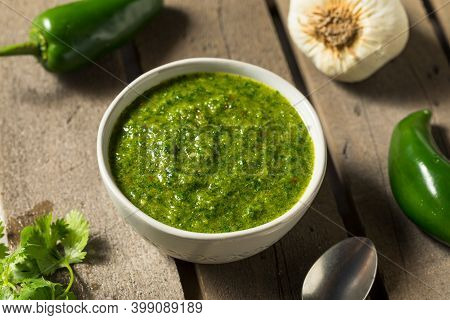Homemade Middle Eastern Zhoug Sauce