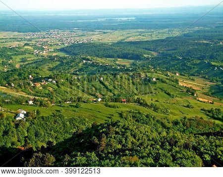 View From The Plesivica Mountain To The Turopolje Region, Jastrebarsko (croatia)