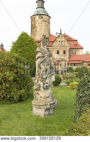 Lesna, Poland - September 24, 2020: Czocha Castle, Medieval Mysterious 13th Century Fortress