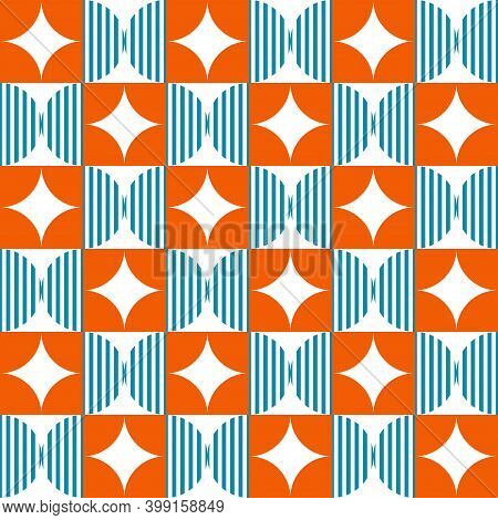 Abstract Geometric Pattern. Mid Century Style. Bauhaus Style. Seamless Pattern. Vector.