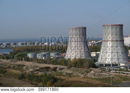 View Of The Yugo-zapadnaya Chpp - A Modern Power Plant With High Standards Of Environmental Protecti