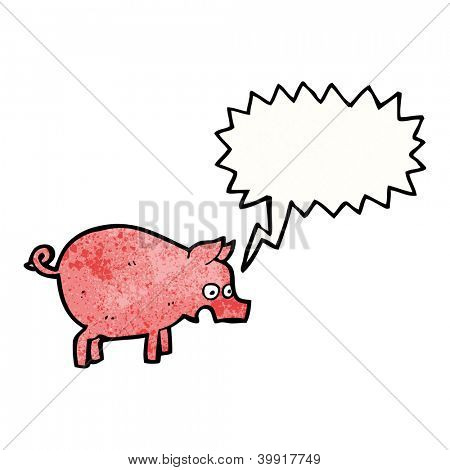 cartoon squealing pig
