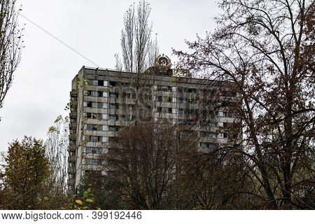 Abandoned Decaying Buildings Of The Soviet Era In The Chernobyl Exclusion Zone