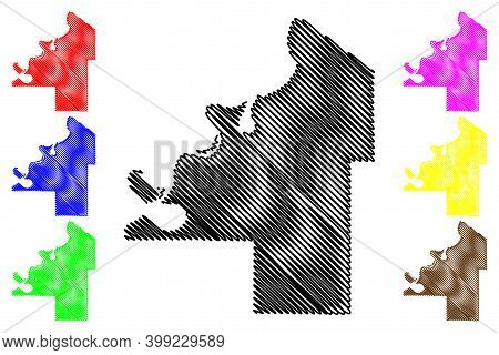 Coahoma County, Mississippi (u.s. County, United States Of America, Usa, U.s., Us) Map Vector Illust
