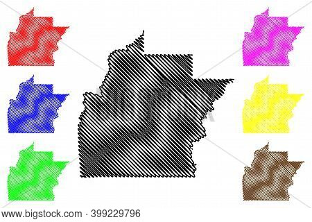 Hinds County, Mississippi (u.s. County, United States Of America, Usa, U.s., Us) Map Vector Illustra