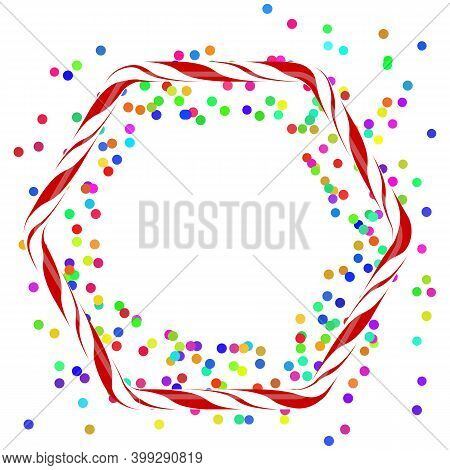 Colorful Confetti Icon Isolated On White Background.