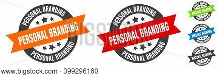 Personal Branding Stamp. Personal Branding Round Ribbon Sticker. Tag