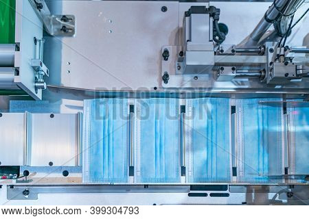 automatic machine for the manufacture of medical masks with nanofiber. Coronavirus and Covid-19 Protection