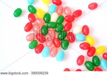 Bright Multicolored Candy Isolated On White Backgroundbright Multicolored Candy Isolated On White Ba