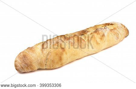 Baguette Bread, French Bread, Organic Baguette Francese On White Background