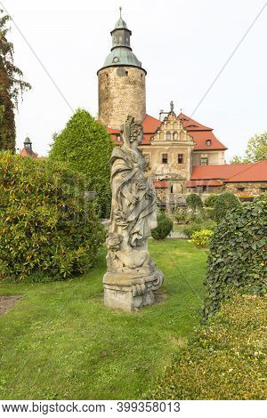 Lesna, Poland - September 24, 2020: Czocha Castle, Medieval Mysterious 13th Century Fortress