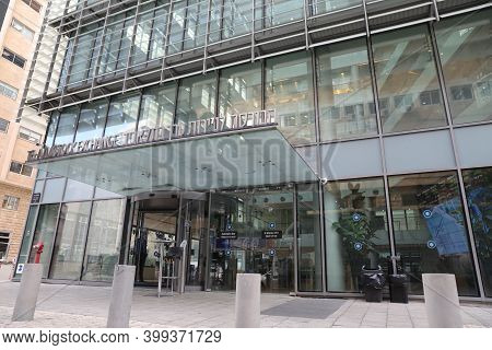 Tel Aviv, Israel - November 23, 2020 : Tel Aviv Stock Exchange Building In Tel Aviv, Israel.