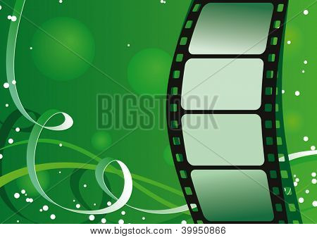 película de filme/foto vetor com fundo verde brilho