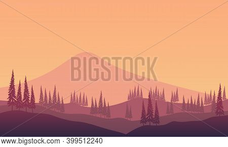 Amazing Scenery Panorama In The Afternoon. City Vector