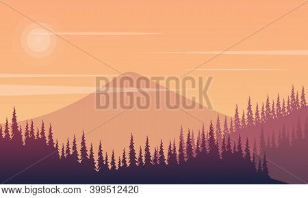 View Beautiful Scenery In The Afternoon Bright. City Vector