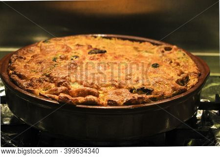 Traditional Spanish Dish Called Rice With Crust In A Clay Pot