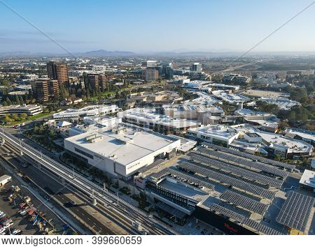 Aerial View Of Utc Westfield Shopping Mall, Large Commercial Center In University City District Next