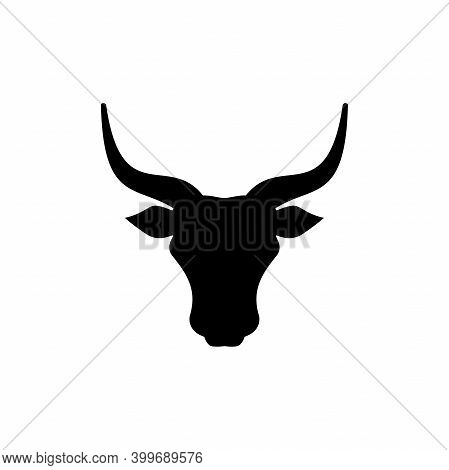Bull Head. Ox. Cow Sign. Farm Animal. Beef Or Milk Symbol.