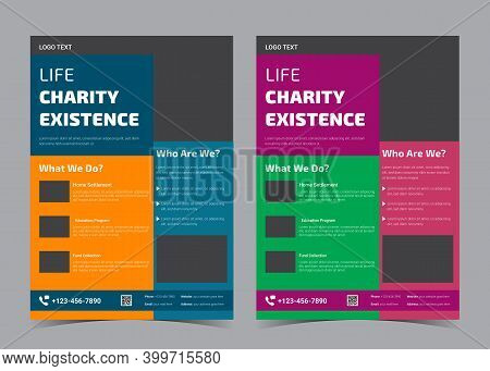 Charity Donation Flyer Template. Donation Promotion Ad. Food Collection