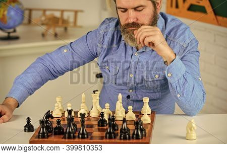Bad Move Nullifies Good Ones. Chess Lesson. Strategy Concept. Playing Chess. Intellectual Hobby. Fig