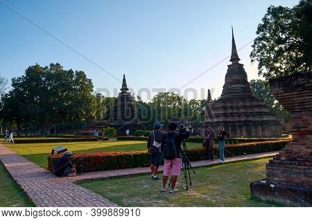 Sukhothai Thailand-28 November 2020:wat Mahathat Temple, Sukhothai Province Is A Temple In The Area 