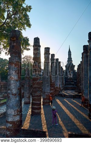 Sukhothai Thailand-28 November 2020:wat Mahathat Temple, Sukhothai Province Is A Temple In The Area 
