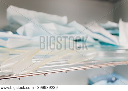 Disinfection Of A Dental Instrument. Ultrasound Sterilization Of A Medical Instrument. Disinfection 