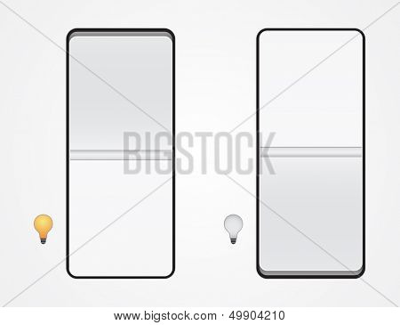 kapcsol - kapcsoló gomb ikon-val izzó