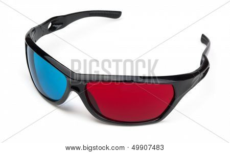 3d cinema glasses isolated on white