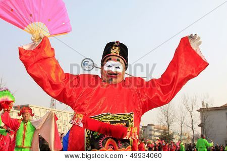 People Wear Colorful Clothes, Yangko Dance Performances In The Street