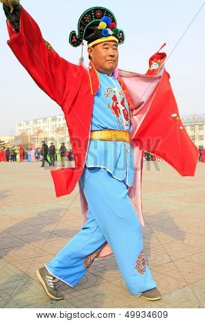 People Wear Colorful Clothes, Yangko Dance Performances In The Streets