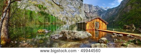 pictorial Alpine nature, Konigsee lake, Bavaria