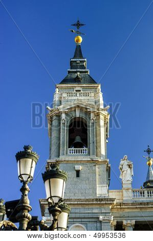 Elegant Cathedral On Blue Sky Background
