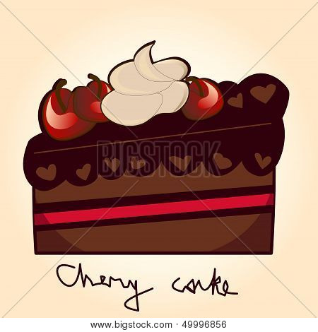 Pice of Chery cake