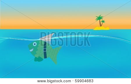 Fish acting as shark