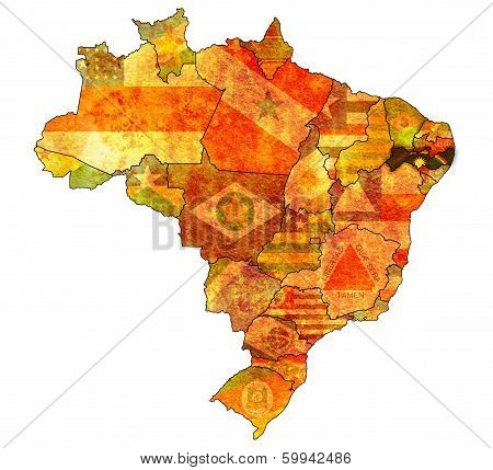 Pernambuco State On Map Of Brazil