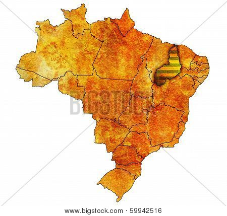 Piaui State On Map Of Brazil