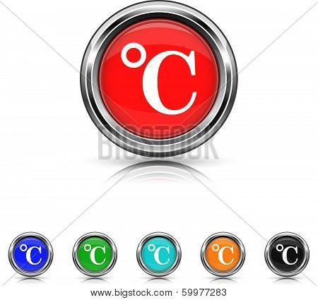 Celsius Icon - Six Colors Vector Set