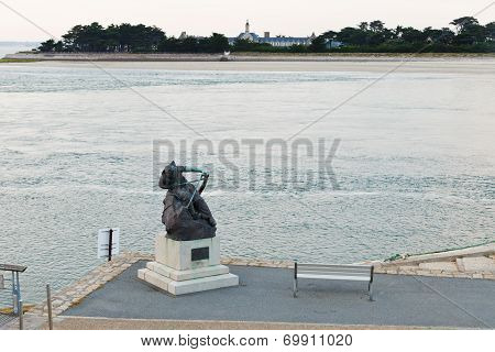 Quay In Urban Port In Le Croisic Town, France