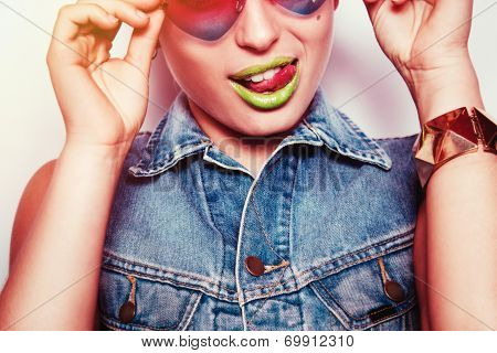 Hipster Smiling Girl