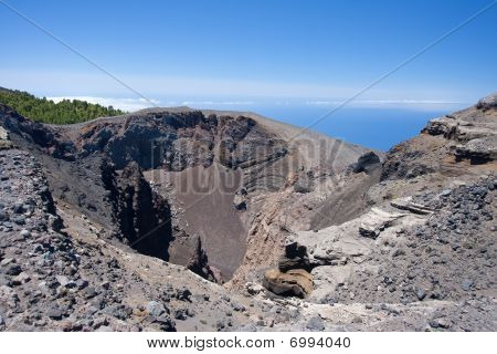 Krateret af Hoya Negro, Volcano i La Palma, Spanien.
