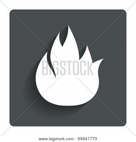 Fire flame sign icon. Fire symbol.
