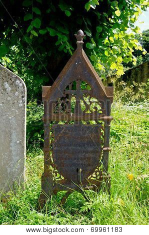 Wrought iron gravestone, Burford.