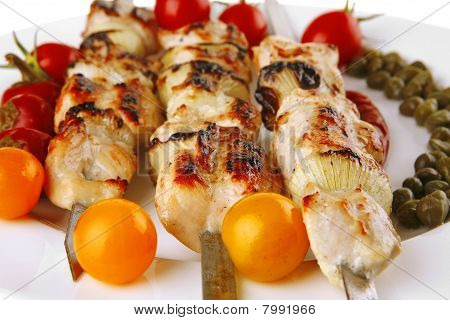 Grillet svinekød Shish Kebab